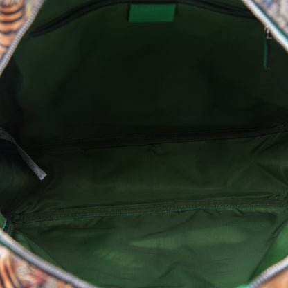 Gucci GG Supreme Monogram Feline Childrens Dome Backpack Beige Ebony Multicolor Bright Shamarock 4 of 13