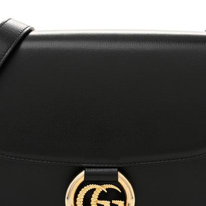 Gucci Textured Calfskin Medium Torchon GG Ring Shoulder Bag Black 8 of 12