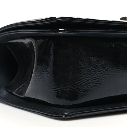 Chanel Patent Snakeskin Medium Boy Flap Black 8 of 9