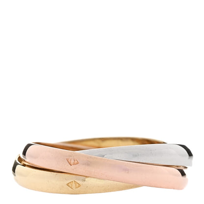 Cartier 18K Pink Yellow White Gold Small Trinity Ring 52 6 1 of 5