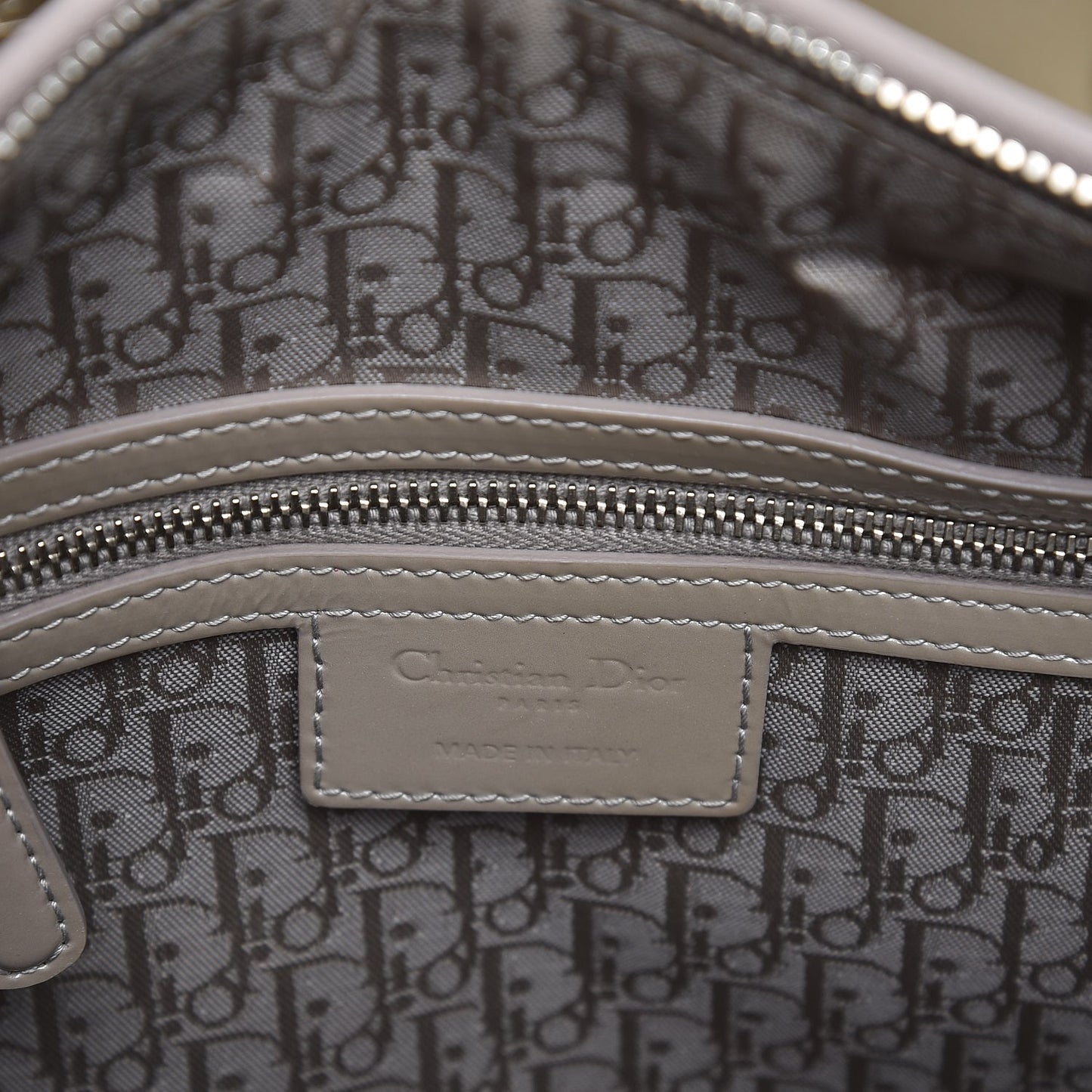 Patent Cannage Large Lady Dior Grey