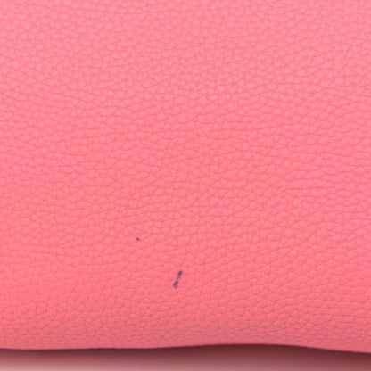 Hermes Taurillon Clemence Double Sens 30 Reversible Tote Bleu Nuit Rose Azalee 14 of 15