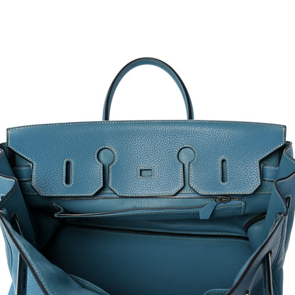 Hermes Taurillon Clemence Birkin 35 Blue Jean 18 of 47