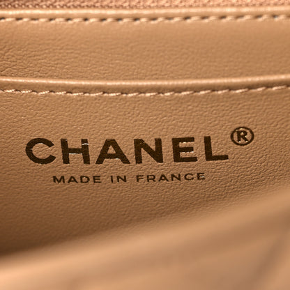 Chanel Lambskin Quilted Mini Metal Top Handle Rectangular Flap Beige 6 of 10