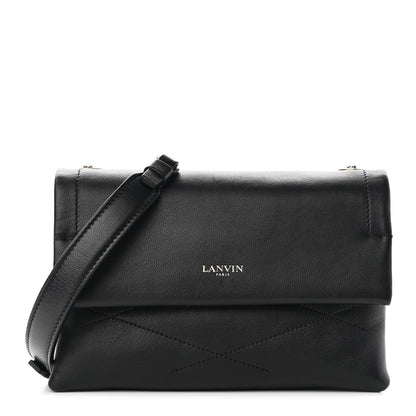 Lanvin Lambskin Quilted Mini Sugar Flap Shoulder Bag Black 1 of 7