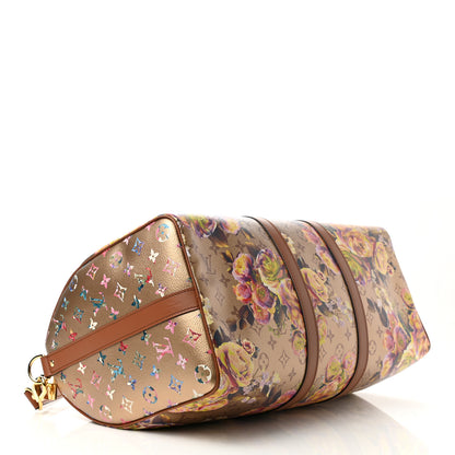Louis Vuitton Metallic Monogram LV Garden Keepall Bandouliere 45 Gold 3 of 8