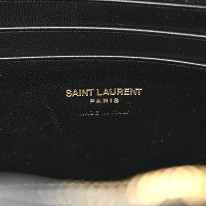 Saint Laurent Calfskin Matelasse Monogram Mini Lou Camera Bag Black 6 of 11