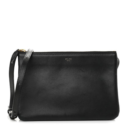 Celine Lambskin Small Trio Crossbody Bag Black 1 of 9