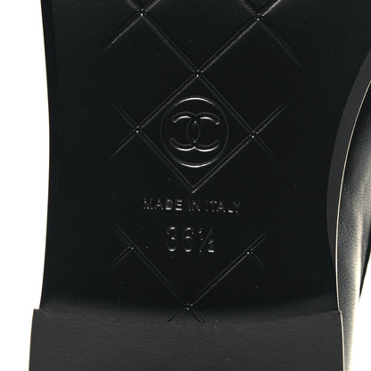 Chanel Lambskin Quilted CC Turnlock Loafers 36.5 Black 5 of 8