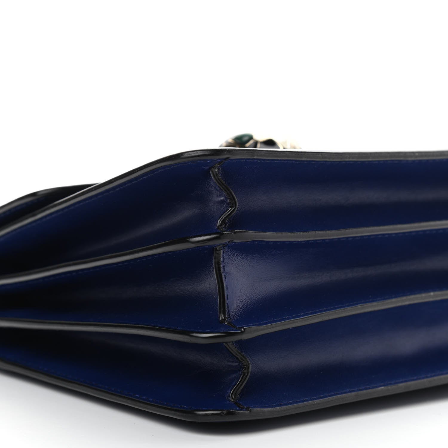 Bulgari Calfskin Serpenti Forever Top Handle Blue 8 of 9
