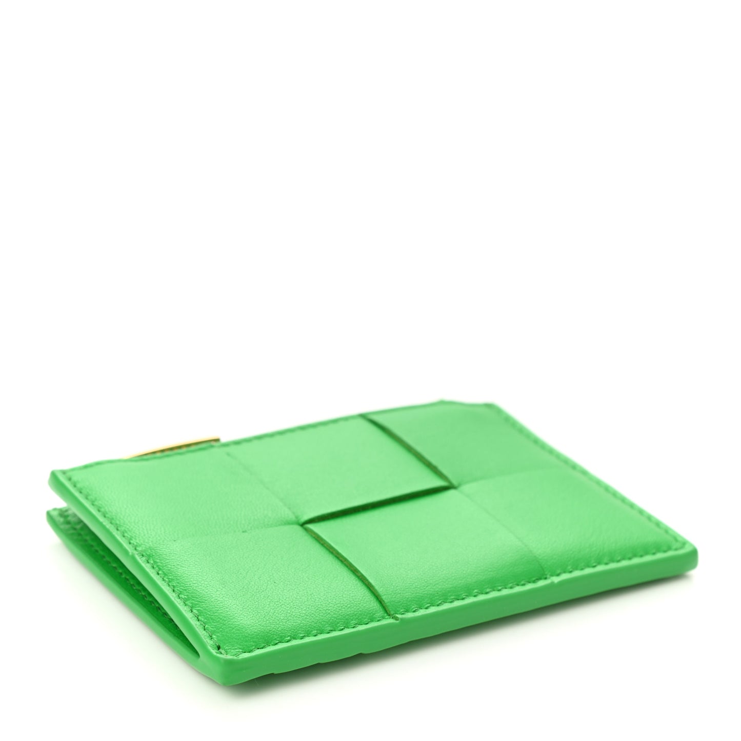 Nappa Maxi Intrecciato Zip Card Holder Parakeet