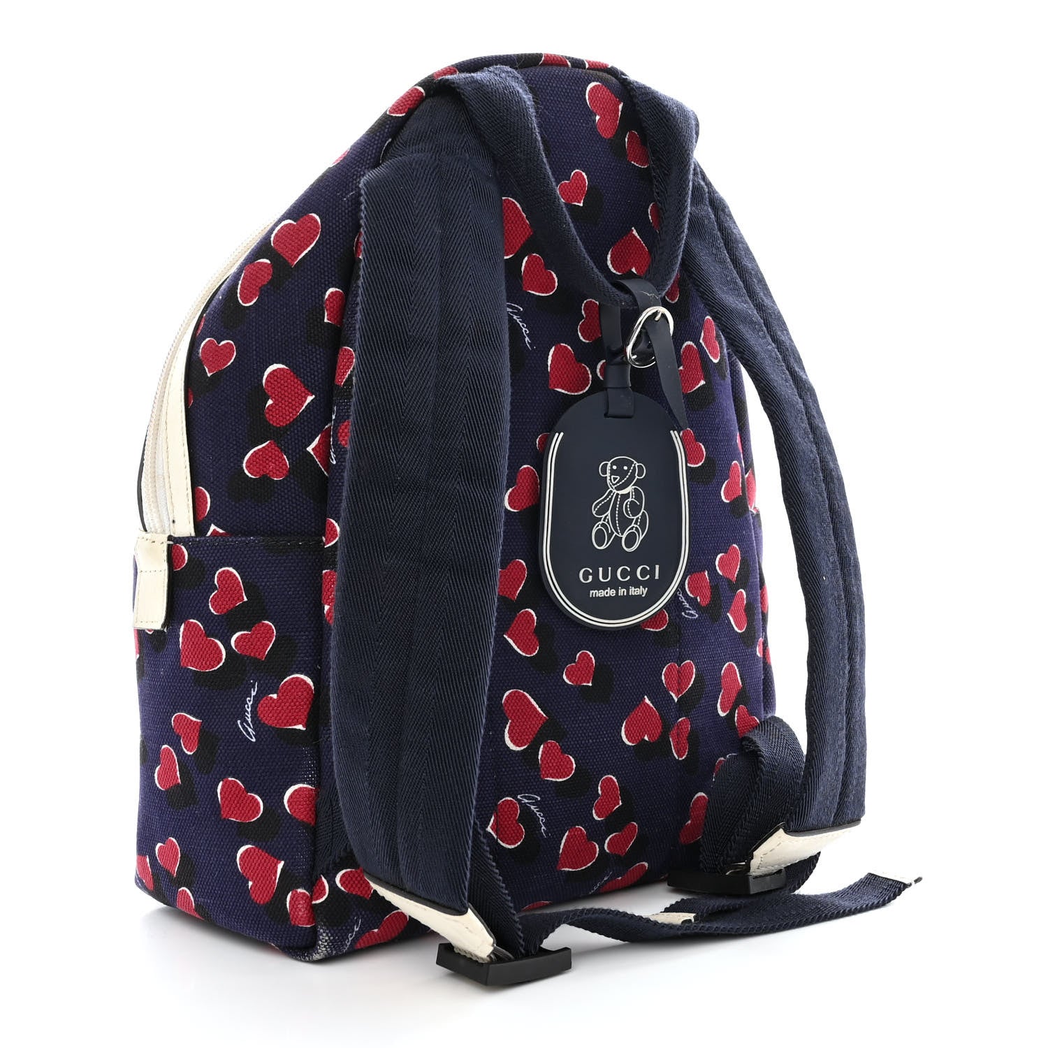 Gucci Canvas Heartbeat Print Childrens Backpack New Wine 3 of 18