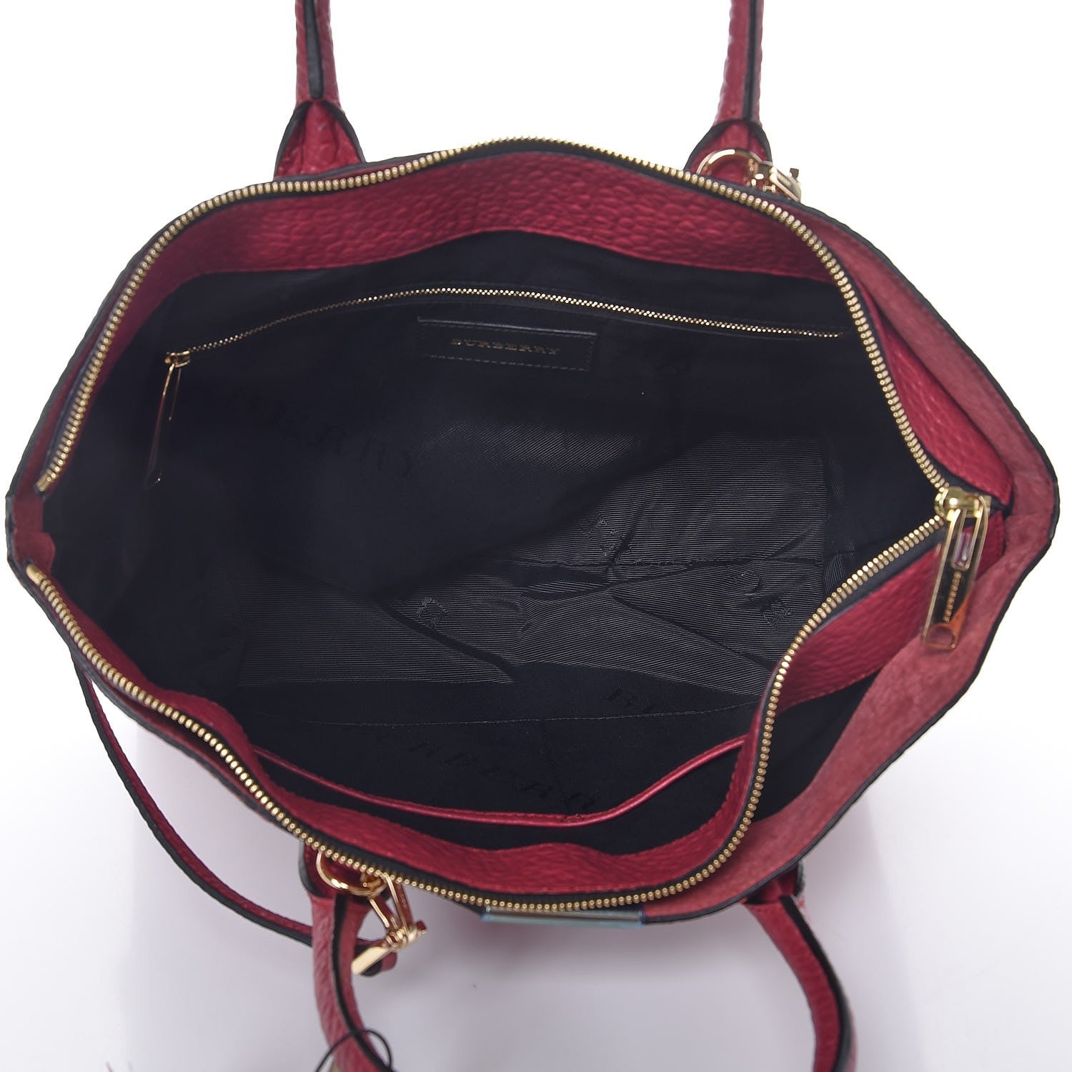 Burberry Heritage Grain Check Embossed Medium Dewsbury Tote Peony Rose 4 of 7