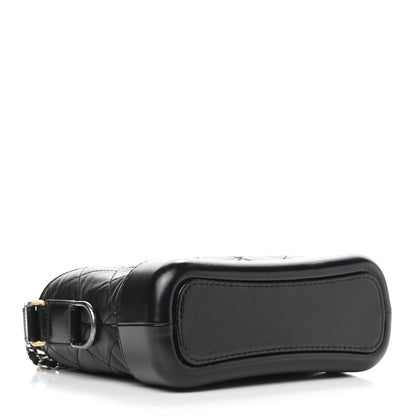 Chanel Aged Calfskin Quilted Small Gabrielle Hobo Black 4 of 9