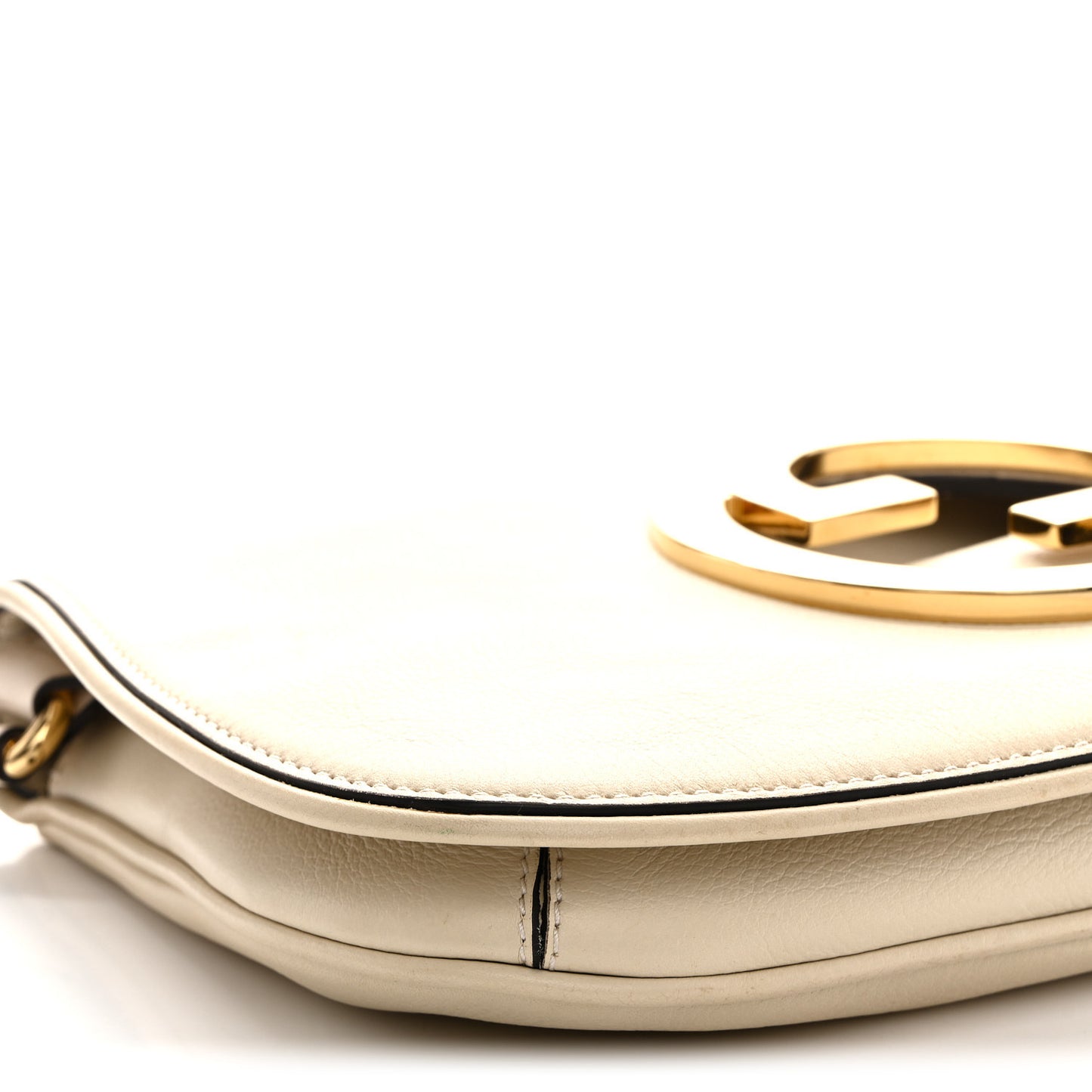 Roxy Calfskin Blondie Chain Shoulder Flap Bag Mystic White
