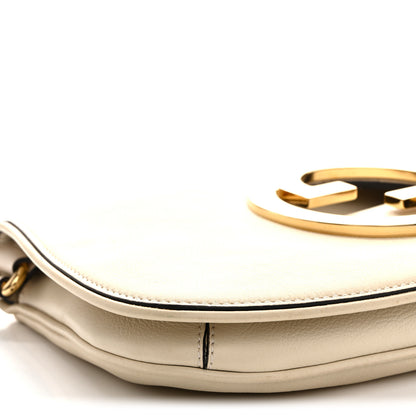 Gucci Roxy Calfskin Blondie Chain Shoulder Flap Bag Mystic White 9 of 13