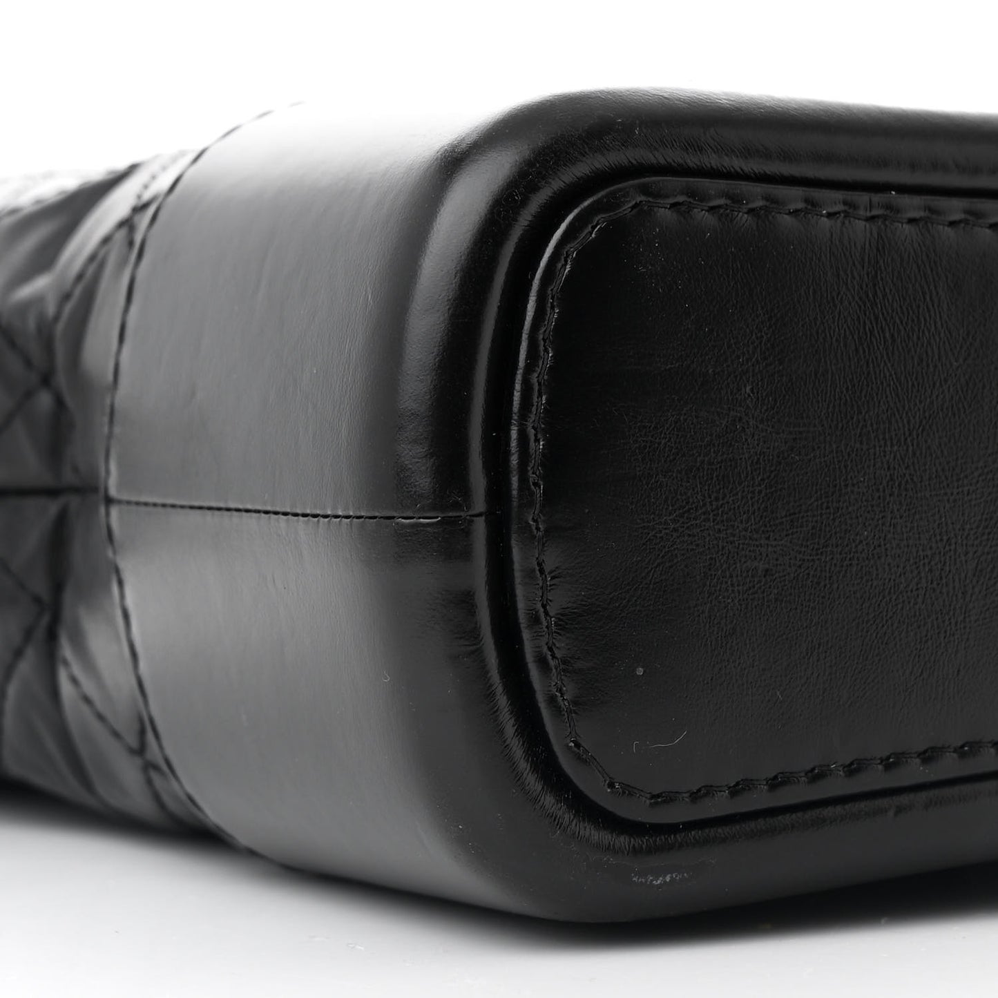 Aged Calfskin Quilted New Medium Gabrielle Hobo Black