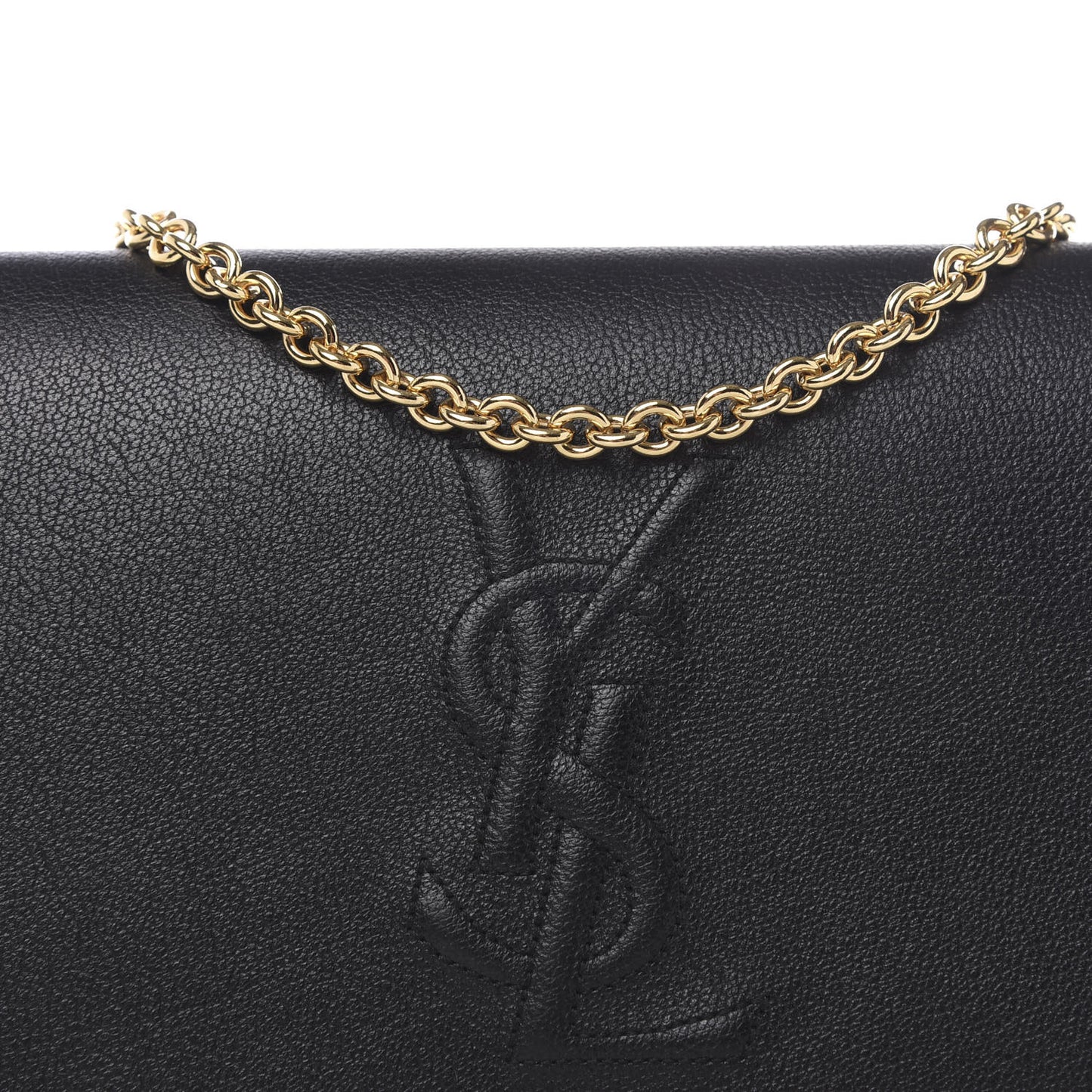 Calfskin Monogram Belle de Jour Chain Clutch Black