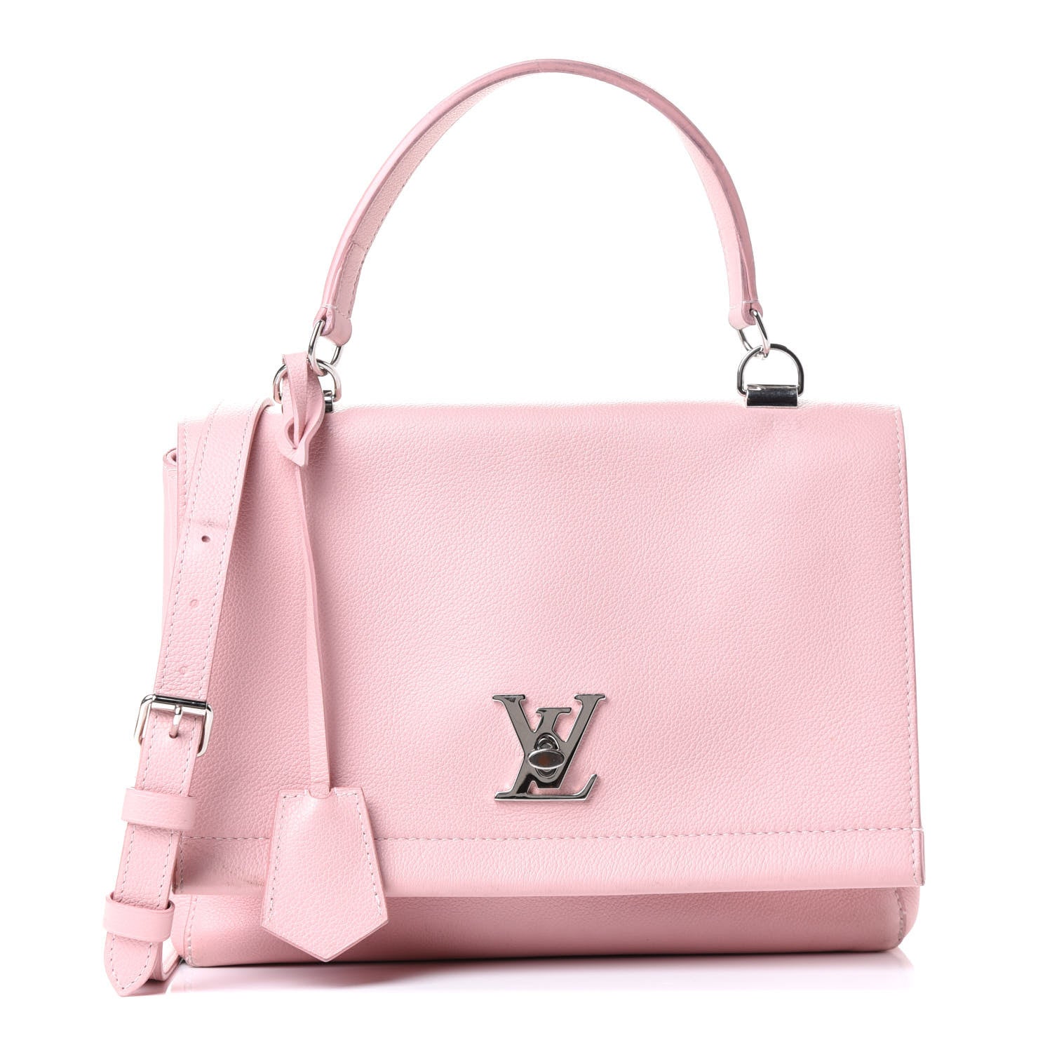 Louis Vuitton Soft Calfskin Lockme II Top Handle Rose Ballerine 1 of 4