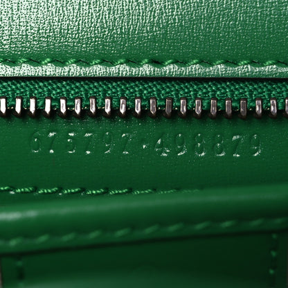 Gucci Boarded Dyana Lux Calfskin Web Small Bamboo 1947 Top Handle Bag Spring Green 7 of 10