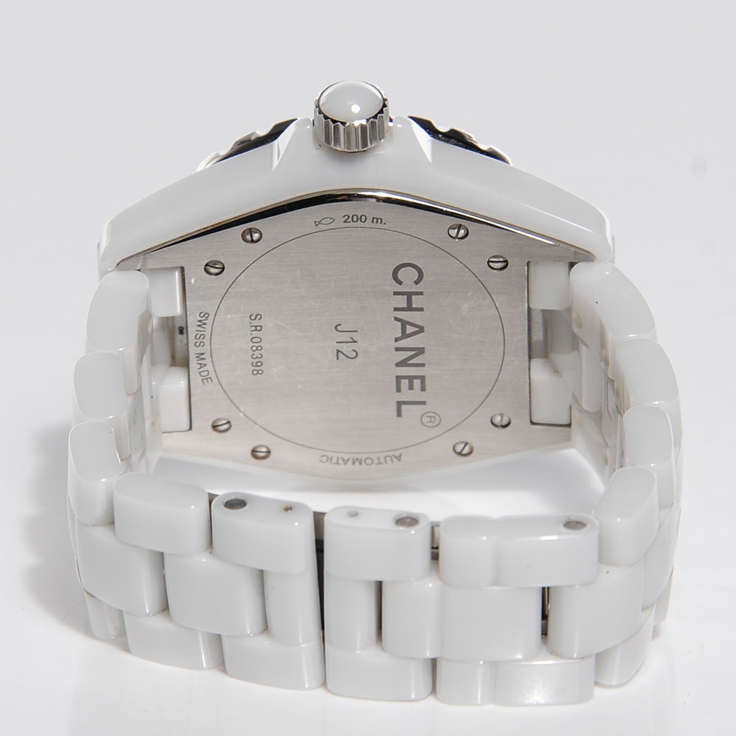 Chanel Stainless Steel Ceramic 38mm J12 Automatic Watch White 3 of 7