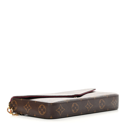 Louis Vuitton Monogram Pochette Felicie Chain Wallet Fuchsia 5 of 21