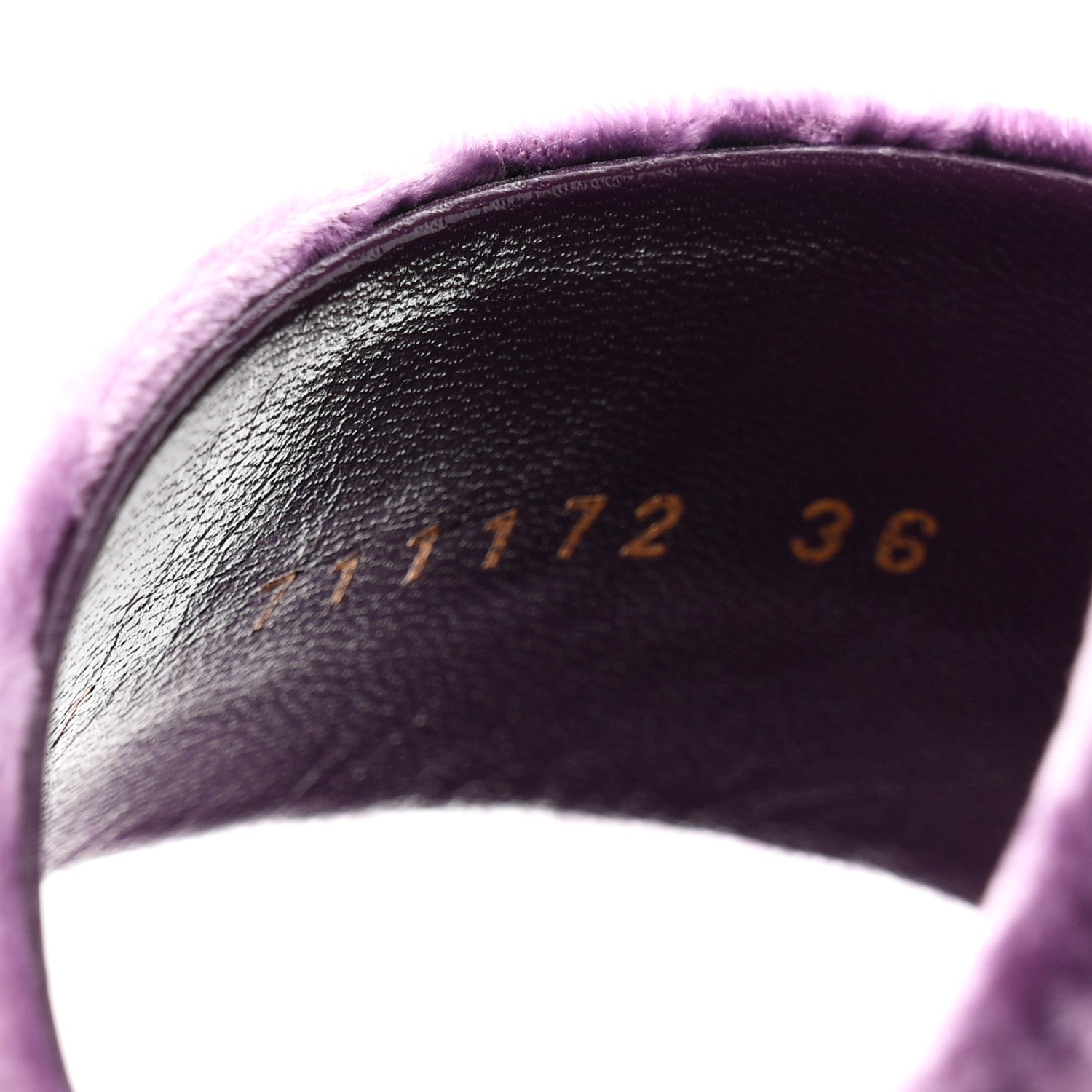 Saint Laurent Velvet Baliqua 105 Mule Sandals 36 Malva 9 of 10