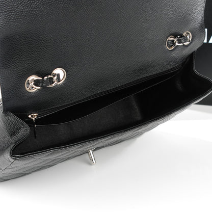 Chanel Caviar Quilted Jumbo Single Flap Black 7 of 11