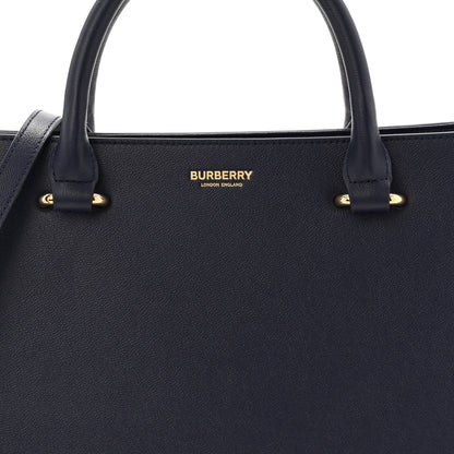 Burberry Calfskin Mega Check Small Banwell Tote Dark Canvas Blue 7 of 9