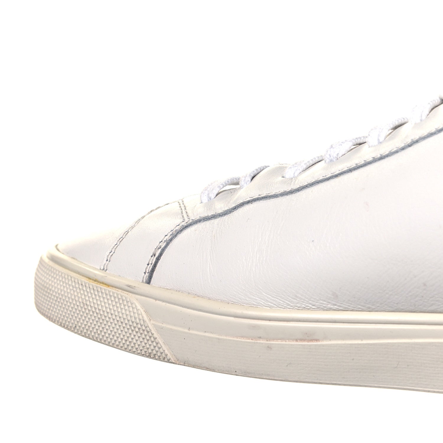 Saint Laurent Calfskin Pony Hair Leopard Print Andy Low Top Sneakers 38 Optic White 8 of 9