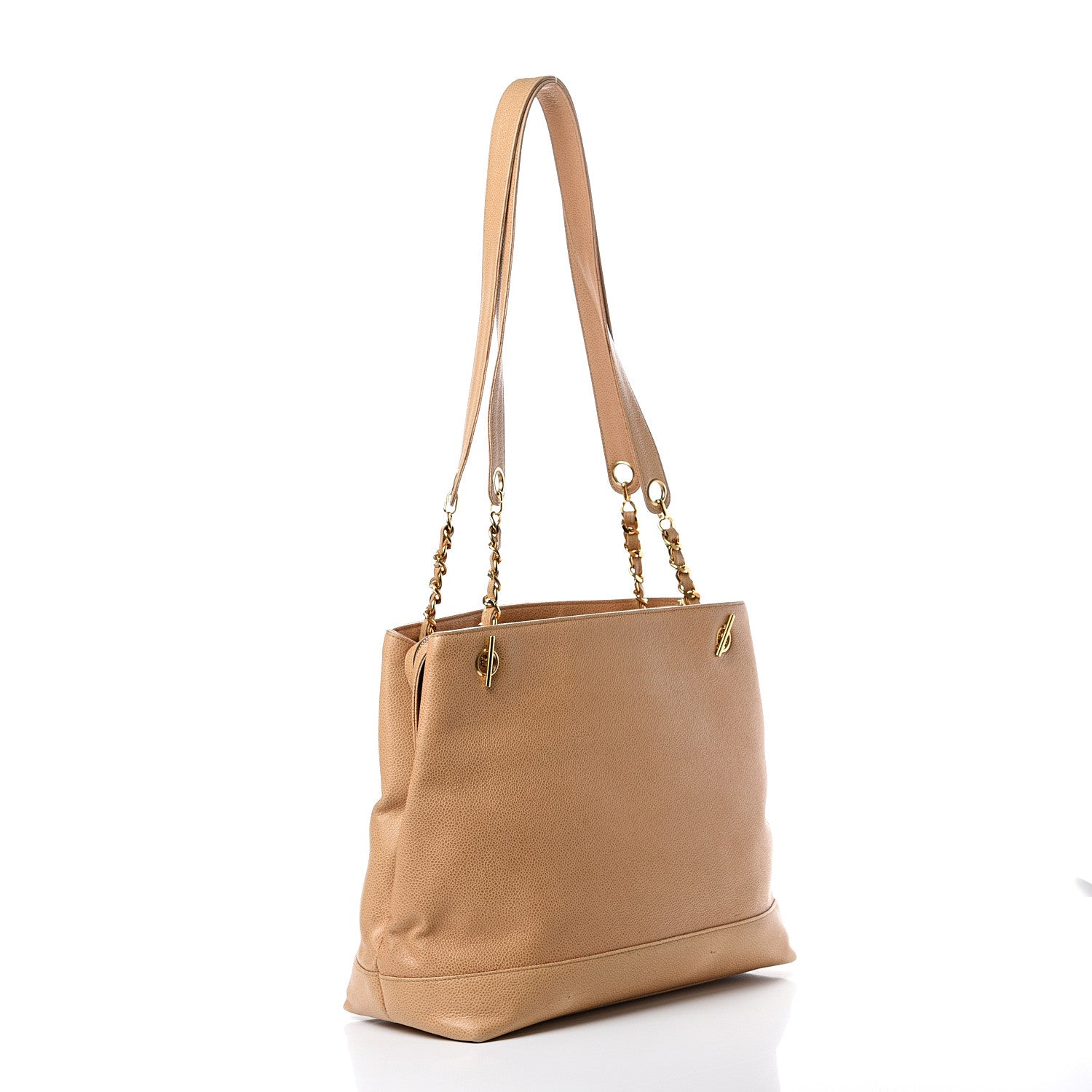 Chanel Caviar CC Shoulder Bag Beige 2 of 21