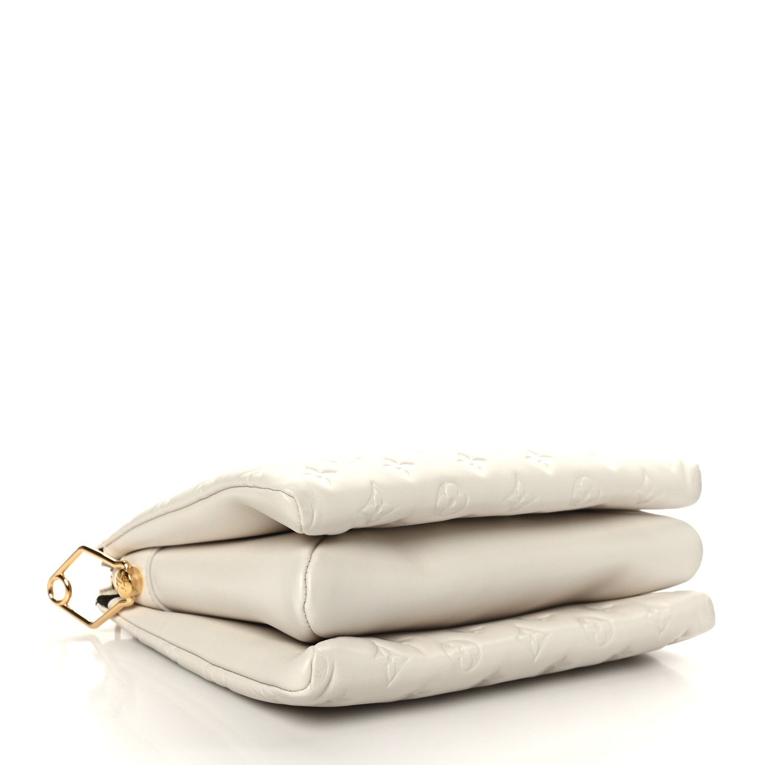 Louis Vuitton Lambskin Embossed Monogram Coussin PM Beige Cream 4 of 9