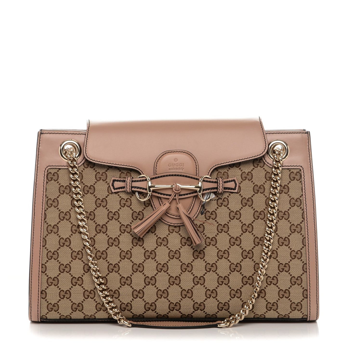 Monogram Large Emily Chain Shoulder Bag Light Pink