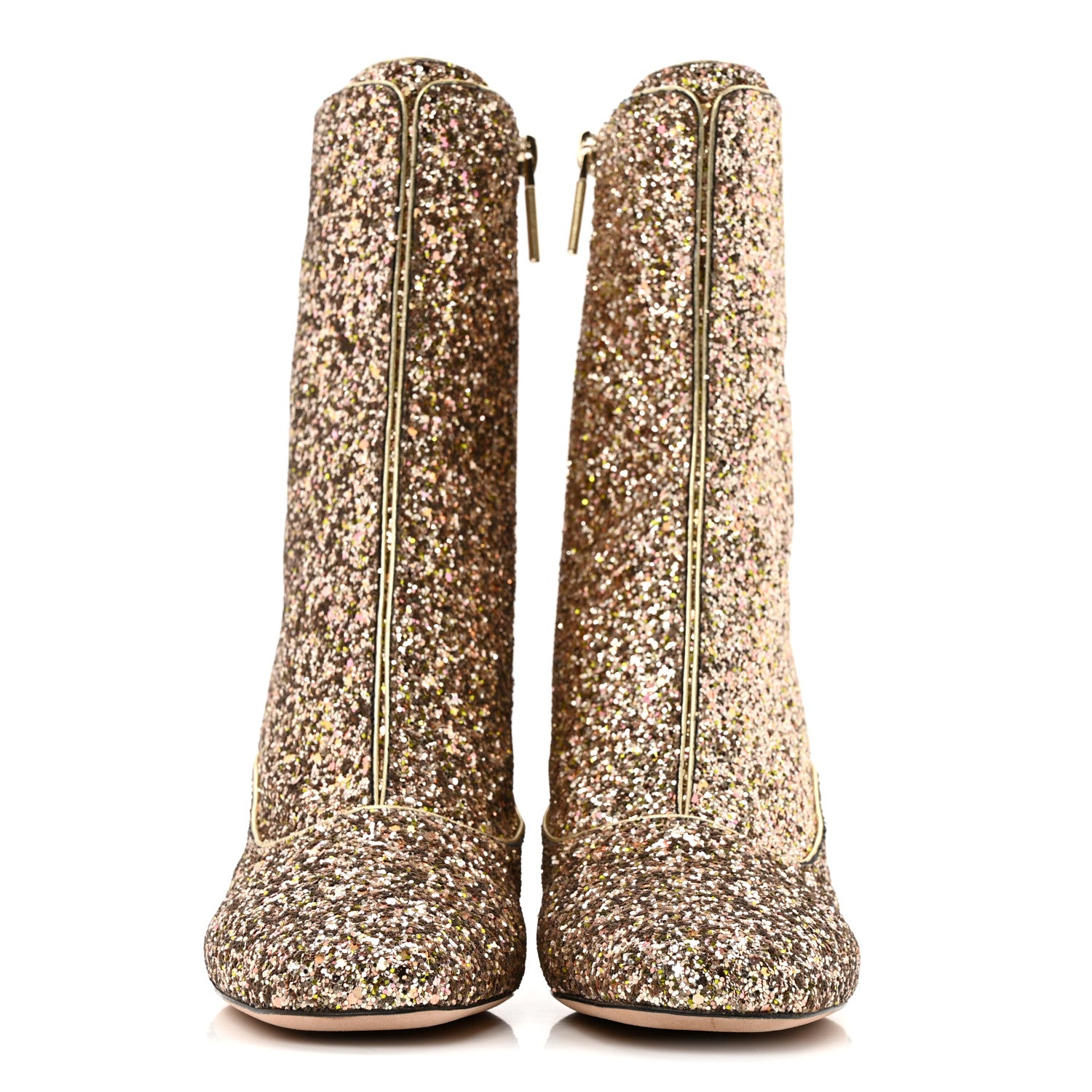 Christian Dior Glitter D-Circus 80mm Short Boots 37 Gold 1836383