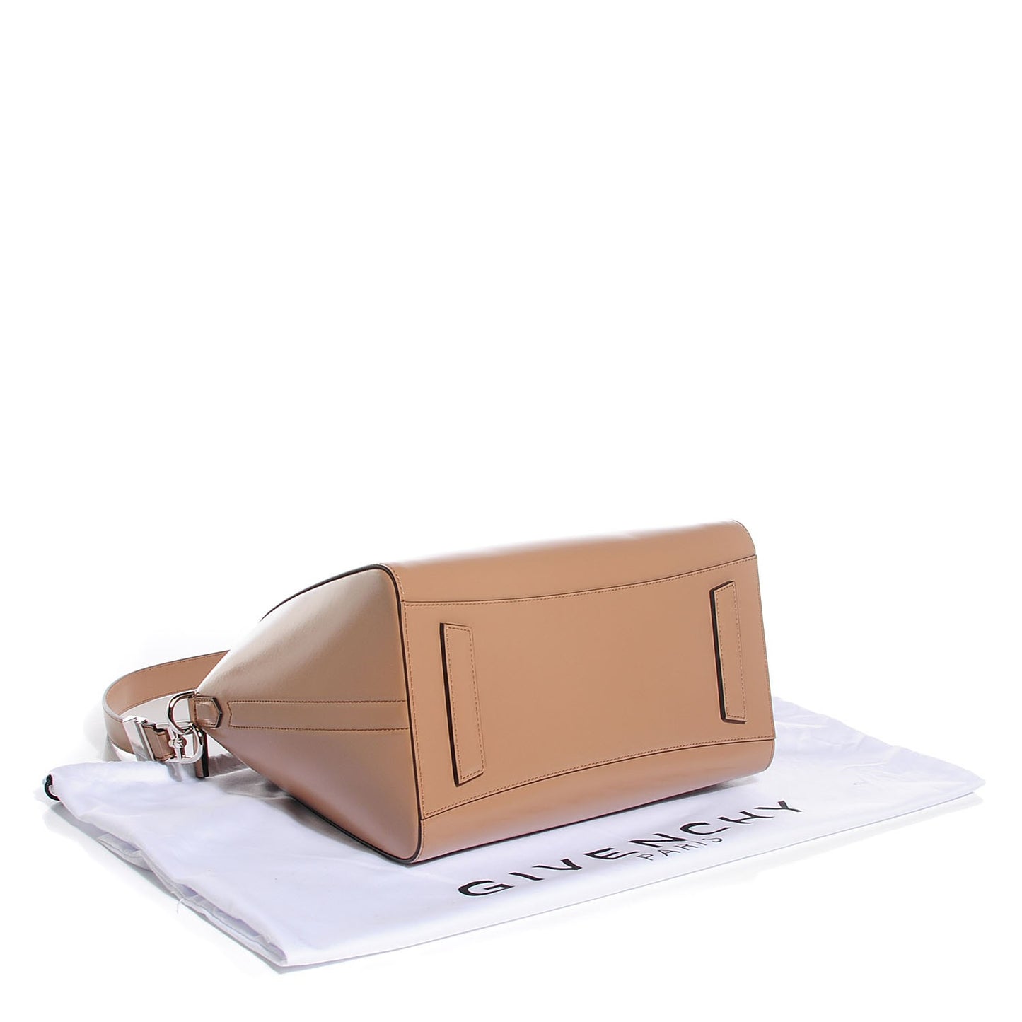 Shiny Lord Calfskin Medium Antigona Dark Beige