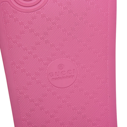 Gucci Rubber Logo Stamped Mens Slide Sandals 8 Fuchsia 6 of 9