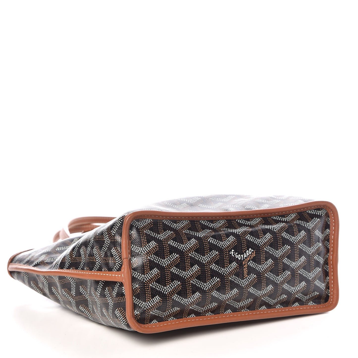 Goyardine Reversible Mini Anjou Black Gold