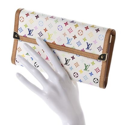 Louis Vuitton Monogram Multicolor Porte Tresor International Wallet White 2 of 6
