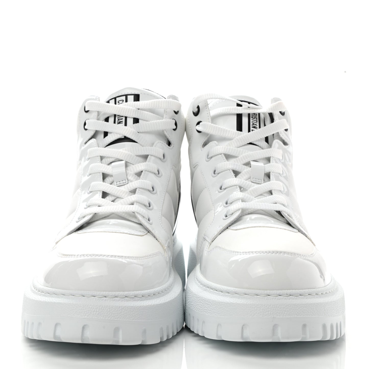 Nylon Fabric Womens D-Player High Top Sneakers 41 White Black