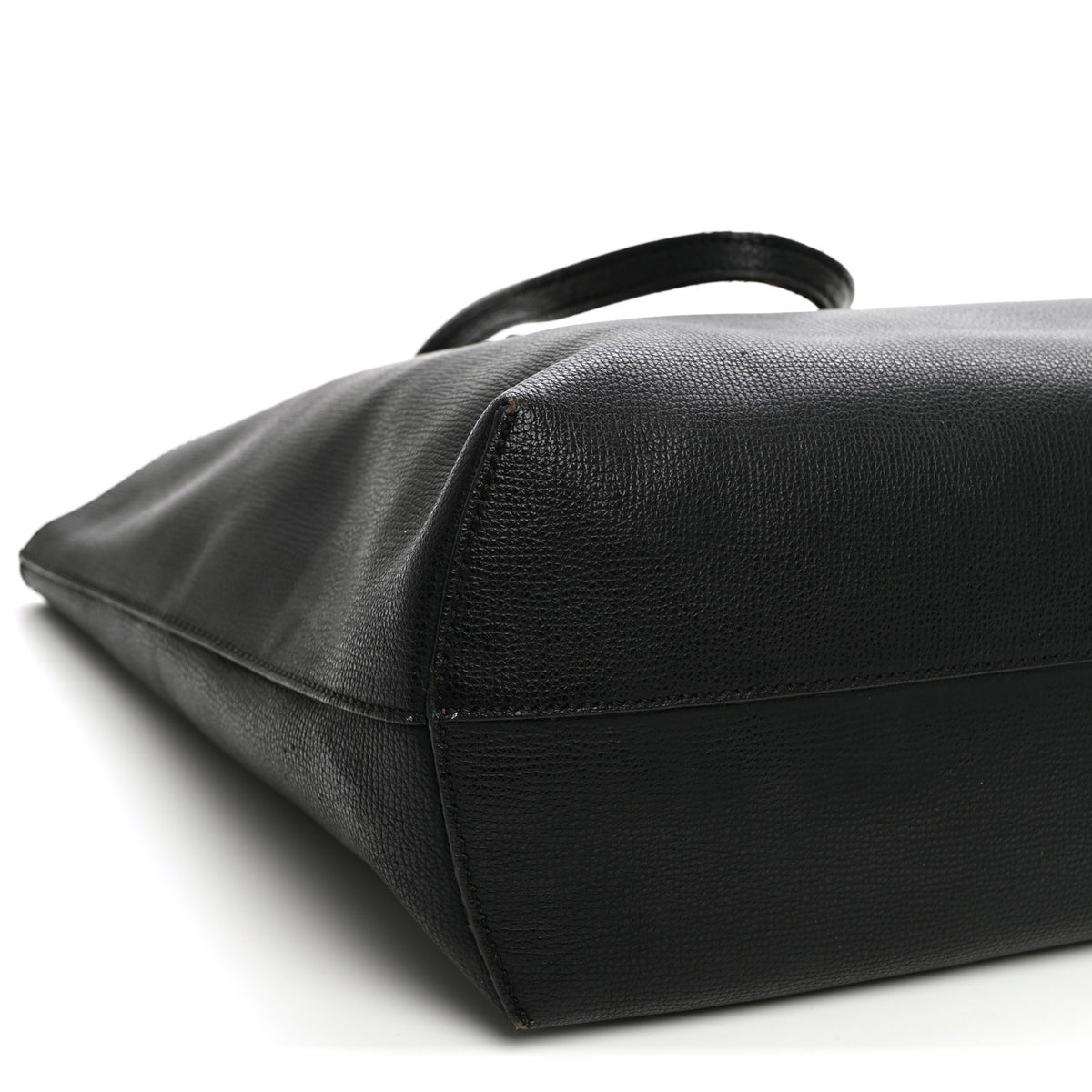 Vitello Vienna Enamel F is Fendi Shopping Tote Black Taupe