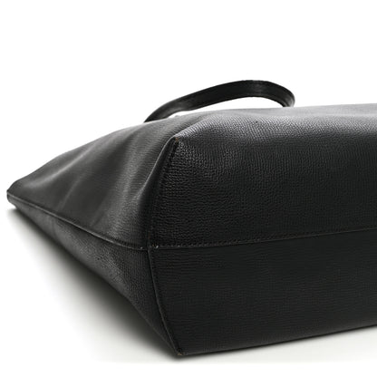 Fendi Vitello Vienna Enamel F is Fendi Shopping Tote Black Taupe 9 of 11