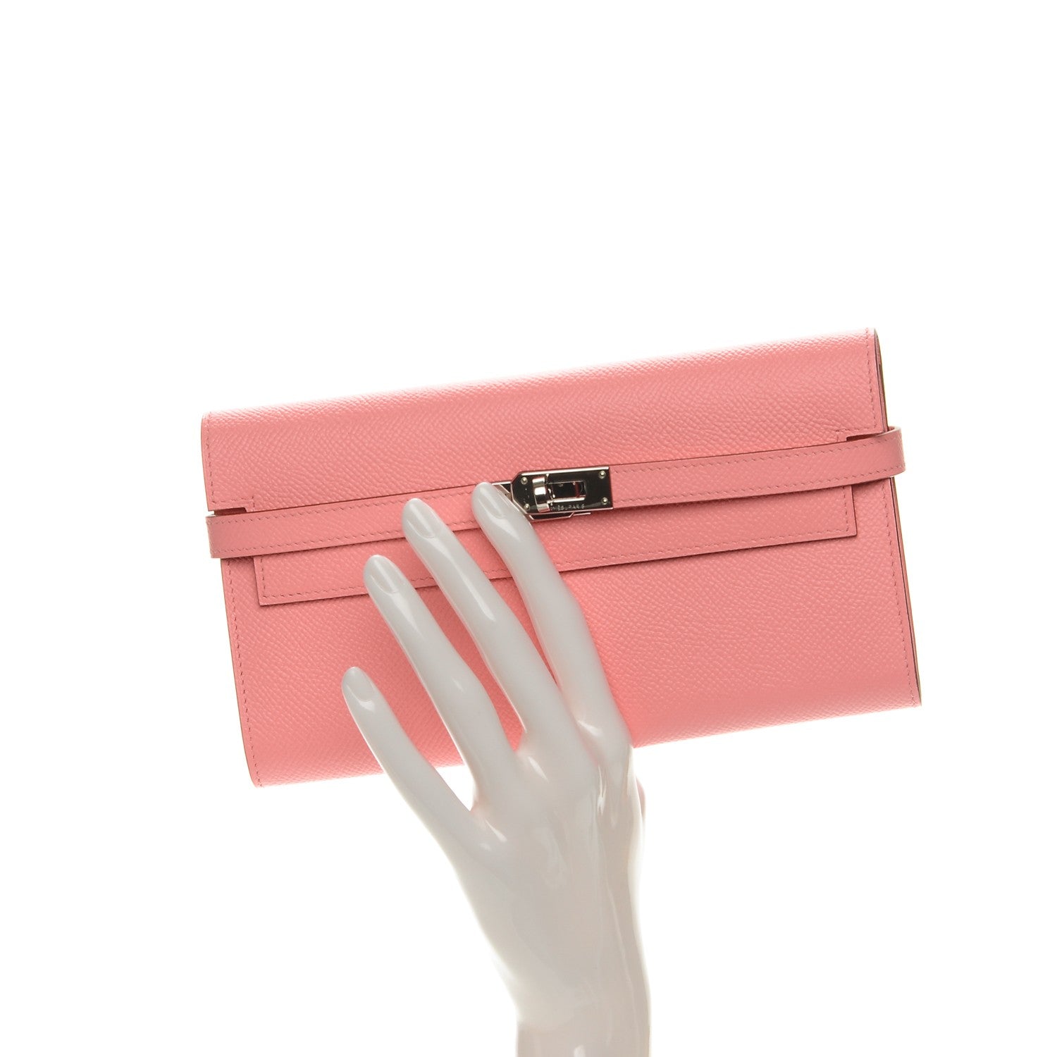 Hermes Epsom Kelly Longue Wallet Rose Confetti 2 of 7