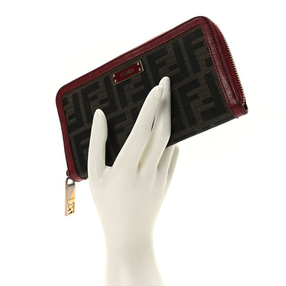 Fendi Zucca Zip Around Wallet Red 2 of 9