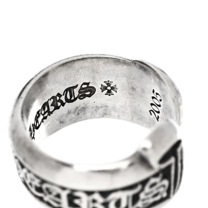 Chrome Hearts Sterling Silver Small Scroll Label Ring 53 6.25 6 of 6