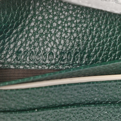 Gucci Grainy Calfskin Zumi Chain Card Case Wallet Vintage Green 7 of 7
