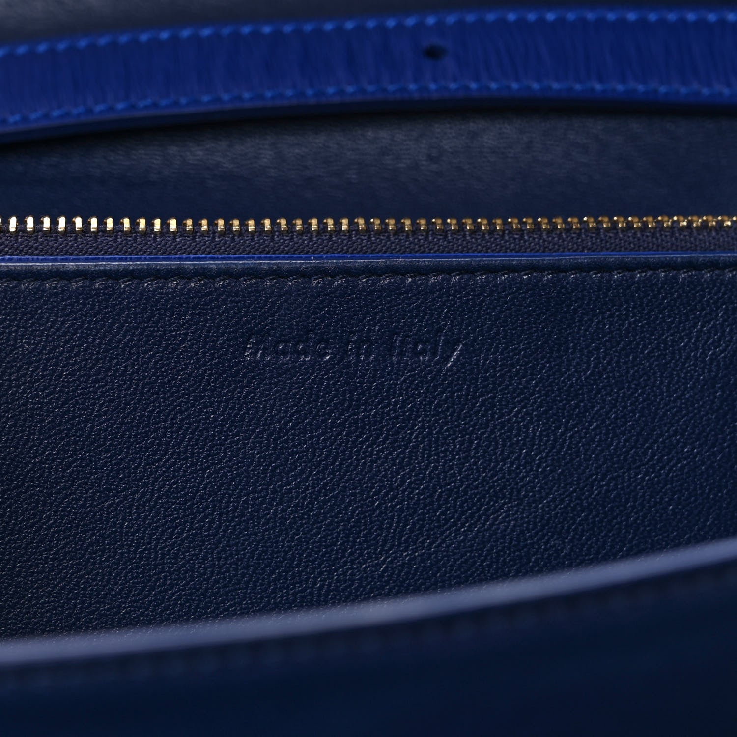 Celine Liege Calfskin Medium Classic Box Flap Bag Indigo 7 of 9