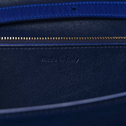 Celine Liege Calfskin Medium Classic Box Flap Bag Indigo 7 of 9