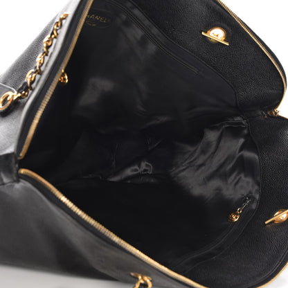 Chanel Caviar Large CC Shoulder Bag Black 5 of 8