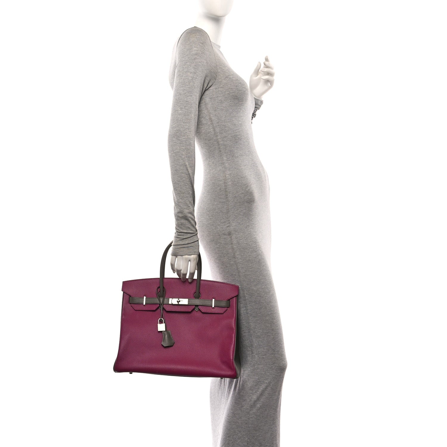 Hermes Epsom Horseshoe Birkin 35 Etain Tosca 2 of 13