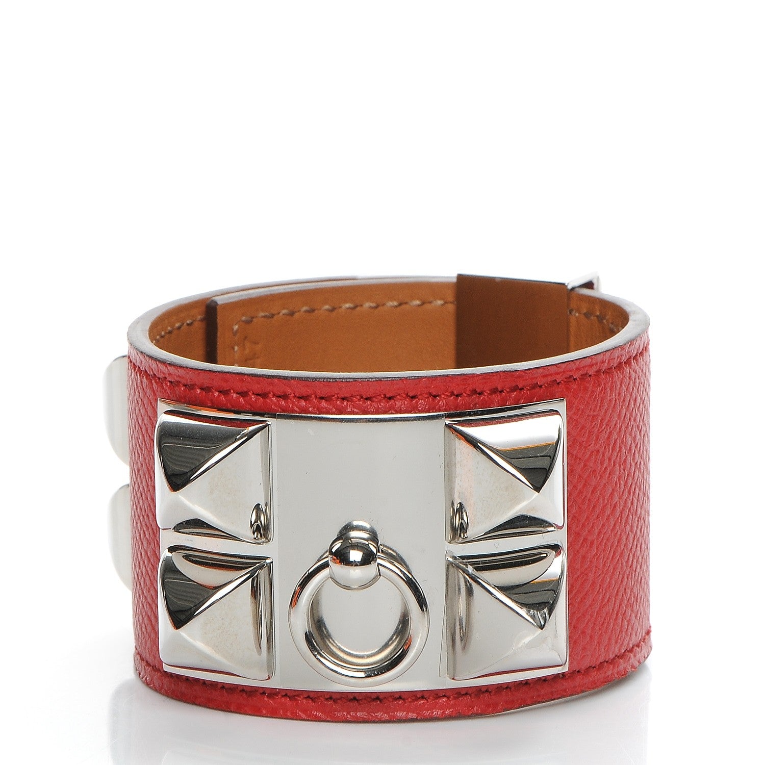 Hermes Epsom Collier de Chien CDC Bracelet S Rouge Casaque 4 of 8